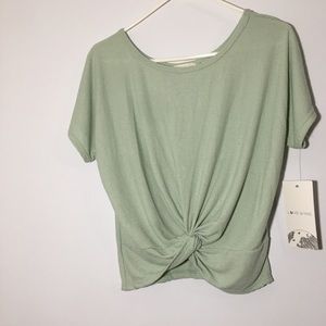 Love Wins Twist Front Crop Top short Sleeves